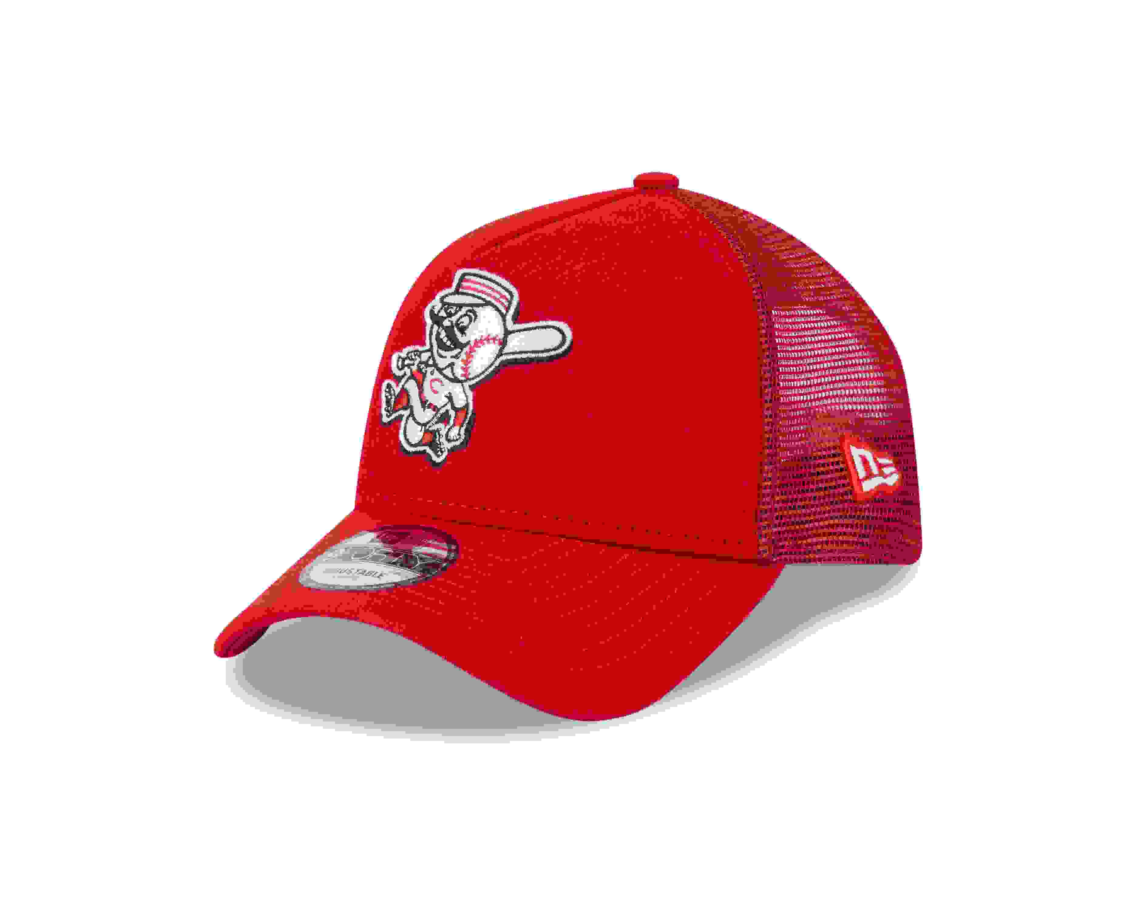 New Era Cincinnati Reds 9FORTY A-Frame Mr. Red Trucker Red Snapback Hat
